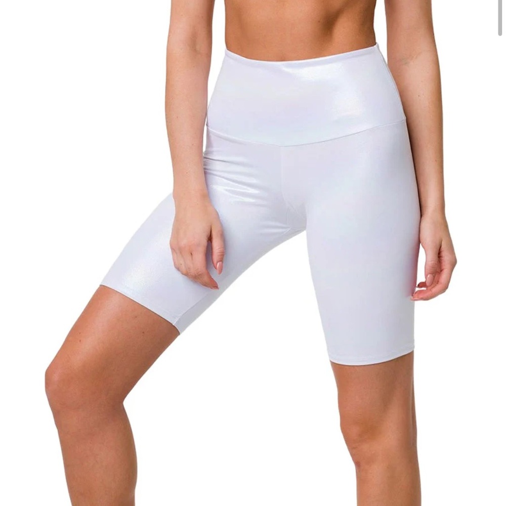 Onzie High Rise Biker Shorts in Iridescent